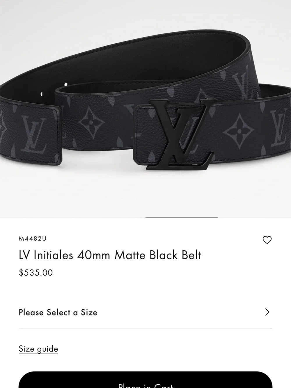 AUTHENTIC Men’s Louis Vuitton Black CE.LV 40 M.ECLI.BL.MA.95